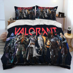 3D VALORANT M&auml;ngija Multikas Tekikott Voodipesu Komplekt, Tekikoti Kate Voodikomplekt Tekikatte Padjap&uuml;&uuml;r, Kuninga Suuruses Kuninganna Suuruses Voodipesu Komplekt Poiste T&ouml;&ouml;riist 70x133cm 2pcs gray