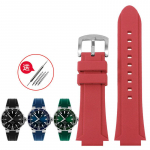 Kvaliteetne kummist kellarihm Oris Aquis 7330 7740 seeriale 24x11mm 24x12mm Kumer rihm K&auml;epael Must Sinine tarvikud 24-12mm