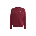 Adidas Originals Trefoil Essentials Crewneck &Uuml;hev&auml;rviline logoga pikkade varrukatega dressipluus Meeste pealisr&otilde;ivad Burgundia II5793 M