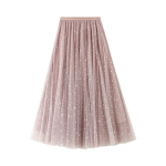 Kevadine ja s&uuml;gisene naiste seelik Star poolkeha seelik Naiste saree haldjas A-line kohev keskmise pikkusega seelik Sequins Star v&otilde;rgust seelik One Size hall v&auml;rv