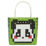 Marni Market Kirjat&auml;hega Kootud Kangas Pol&uuml;prop&uuml;leenist Ostukott Naiste Ostukotid Roheline SHMH0063JJRF08100V30 Basic Set (Bag+Dust Bag)