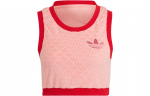 adidas SS22 Adicolor Heritage Now Monogram L&uuml;hike topp Punane IB2041 2XS