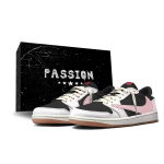Travis Scott x Jordan Air Jordan 1 Travis Scott X AJ1 Low koost&ouml;&ouml;, karbiga madalad vintage korvpallijalan&otilde;ud, unisex DZ4137-700(Team1677- 4) 35.5