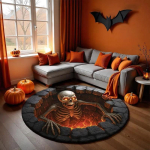 1 tk 3D illusiooniga Halloweeni vaip, 3D luukeraga Halloweeni vaip, Hirmutav trepi illusiooniga vaip, Gooti Halloweeni vaip kingituseks Diameter 120cm