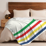 Hudson Bay &uuml;lipehme fliispleed - nelja hooaja luksuslik triibuline disain Mugav flanellist voodikate Sobib diivanile 130cmx150cm