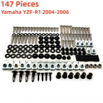 Porilaadi poldi ja klambrite komplekt Yamaha YZF R1 2002-2014 YZF R6 1999-2005 mootorratta tarvikutele T&auml;ielikud kruvid TGHD-BOT-Y006-CD