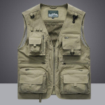 Suurused kuni 5XL Mitme taskuga vest Jakk Meeste Klassikaline V&auml;lis&otilde;hu Fotograaf Reisimine Varrukateta Jakk R&otilde;ivad Meestele M punane
