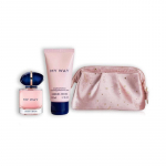 Armani kehahoolduskomplekt Klassikaline parf&uuml;&uuml;milotion Sametine pelmeenikott Rahustav nahas&uuml;mptomitele 2-osaline Piirideta parf&uuml;&uuml;m + Piirideta kehalotion 50ml pruun