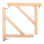 2 tk T&auml;ispuidust Statiivi Riiuliklambrid Tugevad Seinale Paigaldamise Riistvara Kolmnurkne Riiul Puidust Riiuliklambrid Ladustamiseks (as the picture,25.00X22.50X3.00CM)