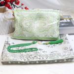 Moslemi palvematt palvehelmeste ja kaasaskantava kotiga Moslemi kingitus Islamlik pehme matt Kingituskomplekt T&uuml;rgi vaip Ramadani Eid Hajj jaoks 110X70cm