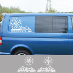 4 tk/partii autokleebised Haagissuvila haagisbussi jaoks Volkswagen VW Transporter T4 T5 T6 Multivan Caravelle Vin&uuml;&uuml;lkleebised Aksessuaarid Glossy Black