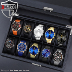 10-osaline komplekt Meeste k&auml;ekell Moodne &auml;ri meeste k&auml;ekell watch &times; 10 black