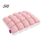 Jahutusvoodipadjad magamiseks Mellow Puff Cloud Pillow, J&auml;&auml;?Siidist tepitud ruuduline pehme toetav mikrokiudtoega k&uuml;lje- ja selgmagajatele, roosa