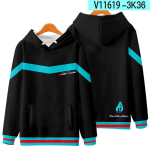 Moeyui Hatsune Miku 2D Cosplay T&otilde;mblukuga Huppar Kevadeks ja S&uuml;giseks XS black