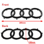4R&otilde;ngaline ABS Logo Must Auto Kapott Eesmise iluv&otilde;re Embleem Tagumine Pagasiruumi M&auml;rk Kleebis Autotarvikud dgrb6 Q3 2013-2022 Sline Quarrto jaoks black