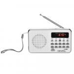 Taskuskantav FM-raadio stereo-minik&otilde;lar MP3-helim&auml;ngija USB AUX TF SD valge
