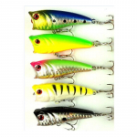 Hengjia Popper Fishing 6cm/7g Wobble Crank Bait Attractant Bait Realistic Iscas Popper 5tk/partii 5pc sent as picture