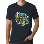 Meeste graafiline T-s&auml;rk Music on Life Navy XS kuristik