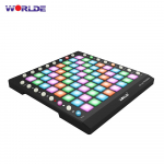WORLDE ORCA PAD64-A kaasaskantav USB MIDI trummipadja kontroller 64 RGB taustvalgustusega Black2