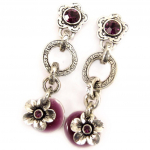 Les Tr&eacute;sors De Lily [C5252] - Boucles Cr&eacute;ateur 'Belle des Champs' Violet lilla