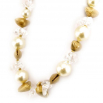 Les Tr&eacute;sors De Lily [D2360] &ndash; disainerkaelakee &bdquo;Sous Les Tropiques&rdquo;, elevandiluu/kuld beež