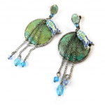 Les Tr&eacute;sors De Lily [E0572] - Boucles Cr&eacute;ateur 'Thalassa' Bleu sinine