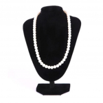 Sametne kaelakee ripats #d 16&times;10 cm must