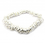 Les Tr&eacute;sors De Lily [G7832] - Bracelet Argent 'Chor&eacute;graphie' argent&eacute; - 6 mm h&otilde;be