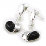 Les Tr&eacute;sors De Lily [I8884] - h&otilde;bedased k&otilde;rvar&otilde;ngad  Jesse Noir de Jais  (&otilde;unad) h&otilde;bedased mustad - 25x12 mm must