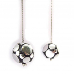 Les Tr&eacute;sors De Lily [J6764] - Boucles Cr&eacute;ateur 'Cun&eacute;gonde' noir argent&eacute; must