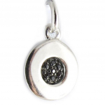 Les Tr&eacute;sors De Lily [L0707] - Pendentif Argent 'Scarlett' noir blanc must