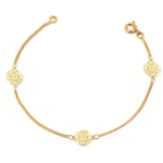 Les Tr&eacute;sors De Lily [L4349] - Bracelet Plaqu&eacute; or 'Carmen' dor&eacute; - 18 cm 8 mm kuld
