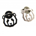 7bis [P5896] &ndash; h&otilde;bedased 'Origami' (panda) k&auml;sit&ouml;&ouml;k&otilde;rvar&otilde;ngad &ndash; 9x7 mm h&otilde;be