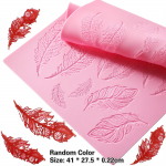 41 * 27 cm Retro pitssulgede tekstuur pitsmatt kooki magustoidulaua kaunistus silikoonvorm (juhuslik v&auml;rv