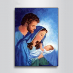 Teemantmaal, religioon, t&auml;ispilt kivikivist 5D isetehtud teemanttikandid ristpistes 20X30CM