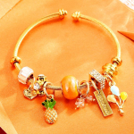 Moodne DIY k&auml;ev&otilde;ru Naiste vabaaja lihtne mitme elemendiga multifilmi j&auml;nese ripats 4.5-6.5cm kollane