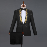 Riie 007 Vintage meeste&uuml;likond, 2tk Moodne ruuduline Slim Fit bleiser + p&uuml;ksid &auml;ri pulmapeo kost&uuml;&uuml;m XXL must