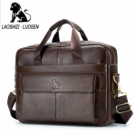 LAOSHIZI meeste portfellikott Meeste ehtsast nahast s&uuml;learvuti kott &auml;rikast dokumendib&uuml;roole kaasaskantav s&uuml;learvuti &otilde;lakott helepruun v&auml;rv