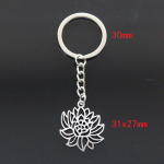 Moodne v&otilde;tmehoidja 31x27mm jooga lootose lille ripatsid DIY meeste ehted auto v&otilde;tmehoidja s&otilde;rmuse hoidja suveniir kingituseks h&otilde;be