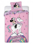 Pink Minnie voodipesukomplekt - &uuml;hekordne tekikott 140x200 Heleroosa