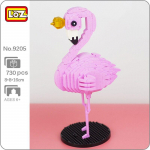 LOZ 9205 Loomamaailm Multifilm kroon Flamingo Roosa Lind 3D Mudel DIY Mini Teemantklotsid Tellised Ehitusm&auml;nguasi ilma kastita