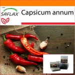 SAFLAX - Aed kotis - Chili - De Cayenne - 20 seemet - Substraadiga sobivas p&uuml;stijas kotis - Capsicum annum