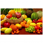 3D-teemanttikandid ristpistega &uuml;mmargused kivimaalingud puuviljad Full Round 20x25CM