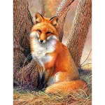 Teemantmosaiik Fox 5D Teemantmaaling Loom Fox T&auml;ielik teemanttikandid Rhinestones Pilt Ristpistekomplektid Kodukaunistus Full Round 60x90CM