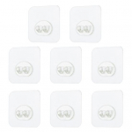 8 tk seinakonks libisemisvastane korduvkasutatav seinale kinnitatav suurep&auml;rane du&scaron;ikabiini liim hotelli jaoks A