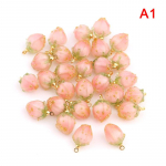 3D-maasikapuuvaigust v&otilde;luripatsiga k&otilde;rvar&otilde;ngad k&auml;sitsi valmistatud ehete valmistamiseks roosa