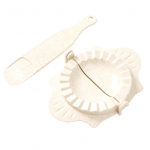 2 tk / komplekt pelmeenimasin lusikaga kokkupandava rippuva hoiuruumiga, mittekleepuva Lihtne puhastada T&ouml;&ouml;j&otilde;udu s&auml;&auml;stev kompaktne k&auml;sipress Ravioolivormi K&ouml;&ouml;gitarvikud beež