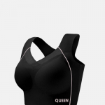 &Otilde;mblusteta ilus seljaosa pluss suuruses aluspesu naiste p&otilde;rutuskindel &uuml;lemine tugi, kokkupandud velgedeta spordirinnahoidja 6XL must