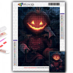 Teemantmaaling Halloweeni hirmutav k&otilde;rvitsapea mees teemantmosaiik k&auml;sit&ouml;&ouml; teemanttikandid maalid Full Round 20X30CM