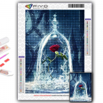 Populaarne 5D isetehtud ristpistes lillepottidega taimede maalimine t&auml;ispuur-ristpistes k&auml;sit&ouml;&ouml;komplekt seinakleebis Kodukaunistus Full Round 20X30CM